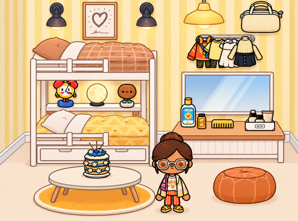 Cozy Chibi Bedroom Makeover 🧸🤎 | New Big Family Home Pack in Toca Boca