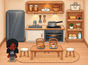 Toca Boca Free Kitchen Ideas 🧡 | Cute & Aesthetic Kitchen Design