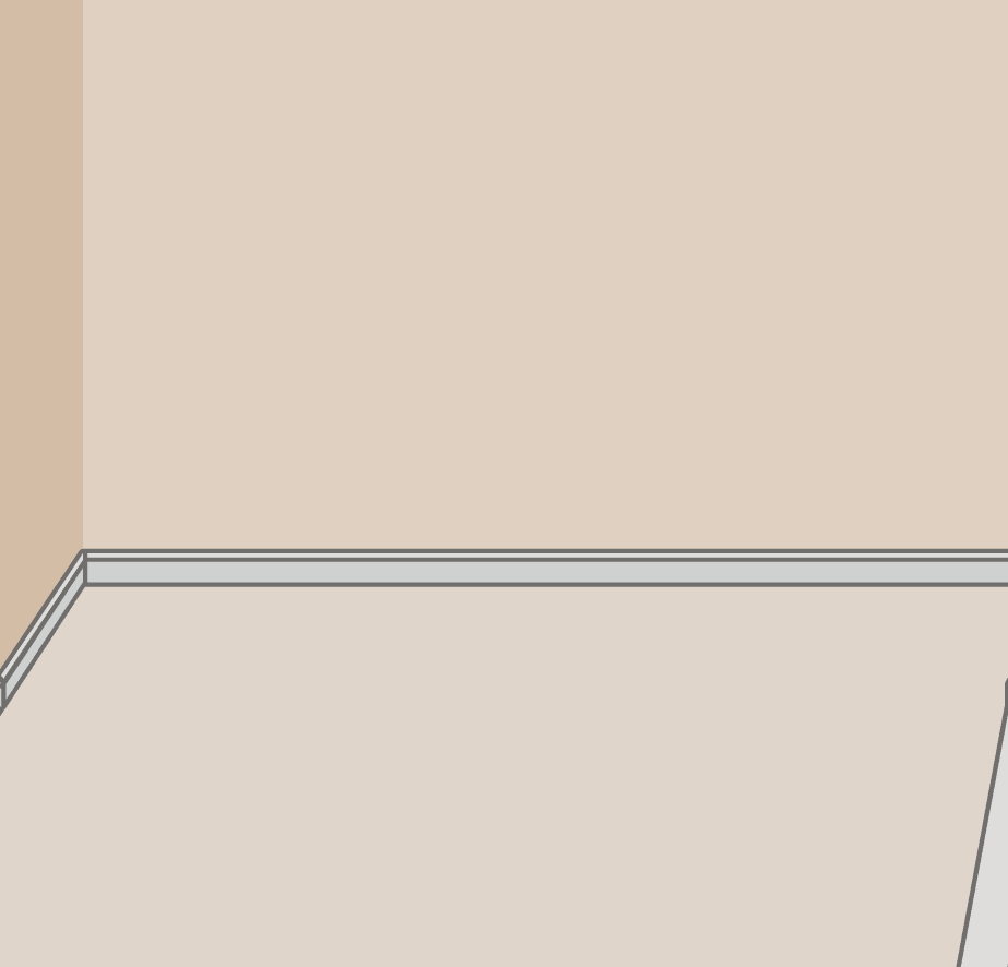 Plain beige wall and flooring colors for an aesthetic Toca Boca kitchen