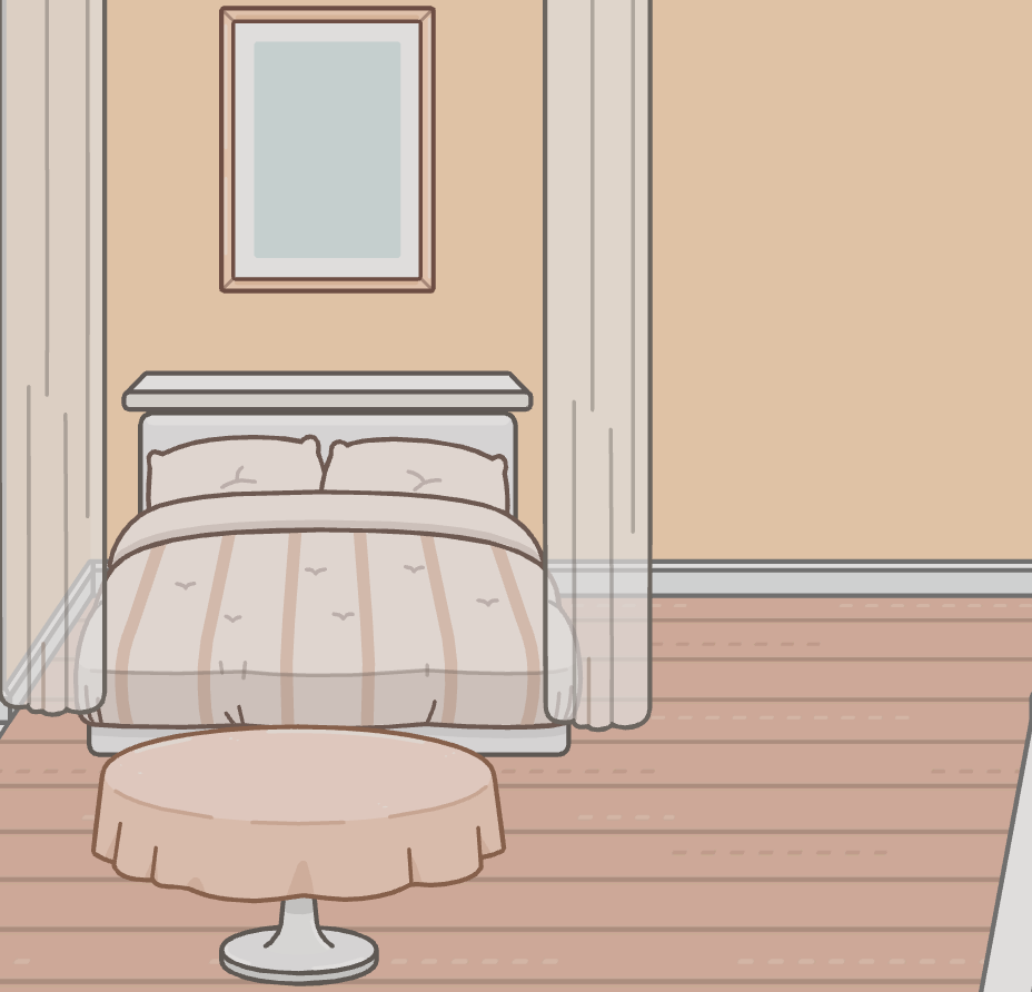 Step 3: Arrange the Toca Boca bedroom bed area