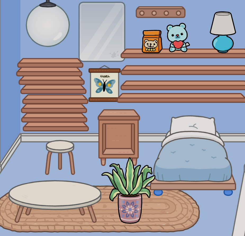 Furniture and accessories for a Toca Boca teen room