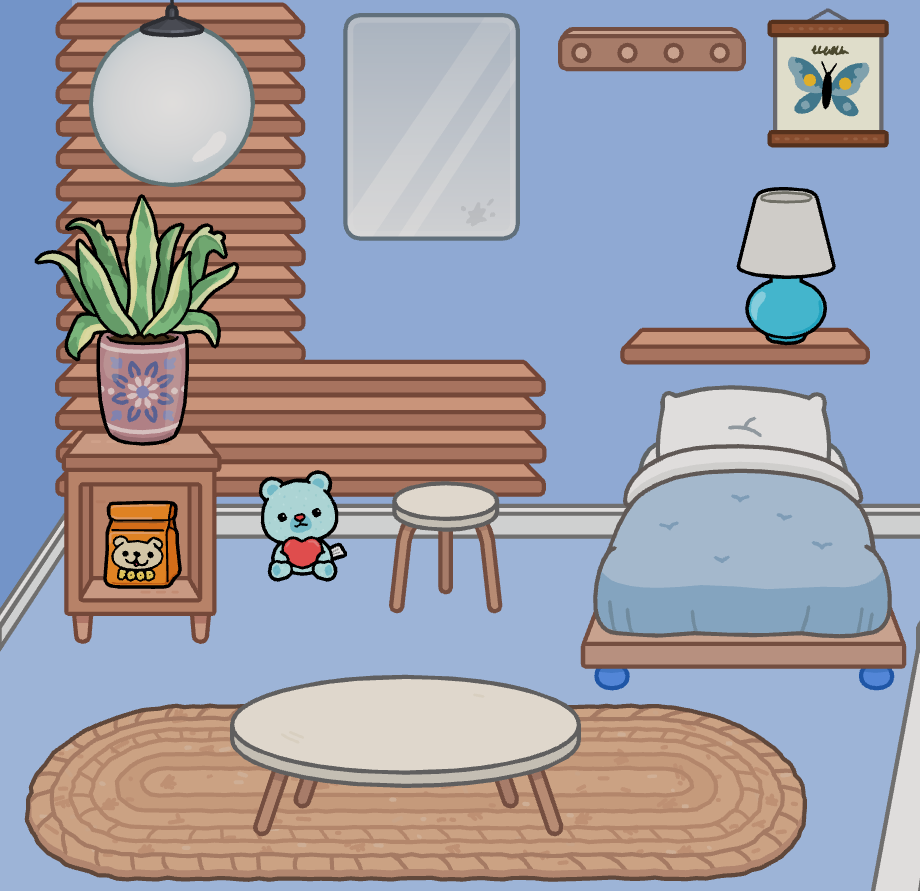 Arranging furniture for a stylish Toca Boca teen room